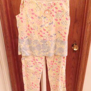 XHILARATION Summer Light Weight Cotton Pajamas PJs size Large